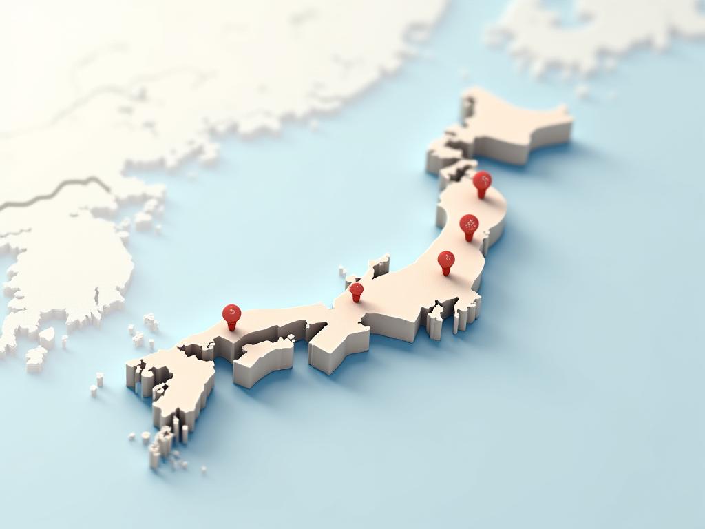 Googleマップの抽象的なイメージ - Heimen Kutsuの店舗所在地を示すピン